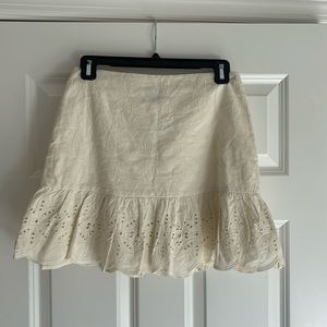 NWT Express Eyelet Skirt Size 2 Off White